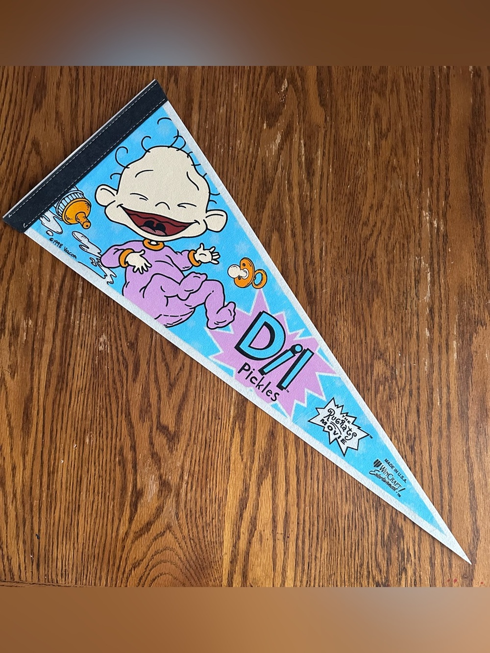 VTG 1998 Rugrats Movie Dil Pickles Felt Pennant NOS